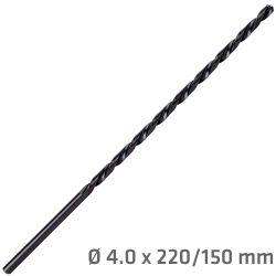 ALPEN Hss Drill Bit 4mm 220 X 150 Extra Long