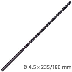 ALPEN Hss Drill Bit 4.5mm 235 X 160 Extra Long