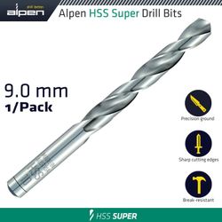 ALPEN Hss Super Drill Bit 9mm