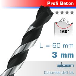 ALPEN Concrete Profi Beton Drill Bit 3mm