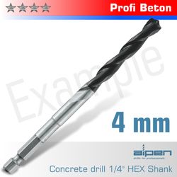 ALPEN Concrete Profi Beton Drill Bit 4mm Hex Shank
