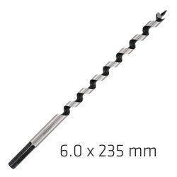 ALPEN Wood Auger Drill Bit 6 X 235mm