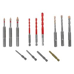 ALPEN Drill-screwset Kit 13 13 Pcs C Prot,multi 6-kant,sds-plus F4 ,4 Bits