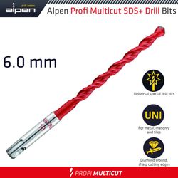 ALPEN Profi Multicut Sds Drill Bit 6 X 110mm