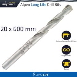ALPEN Masonry Drill Bit Long Life 20 X 600mm Pouch