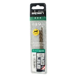 ALPEN Hss Sprint Master 2.5mm X3 Sleeved Din338 ALPEN Drill Bit