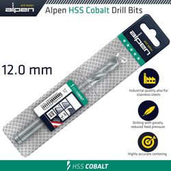 ALPEN Hss Cobalt Drill Bit 12mm