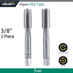ALPEN Hss Hand Tap Set Imperial G 3/8' Pouched