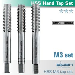 ALPEN Hand Tap Set In Pouch M3 Hss 0.5mm Pitch