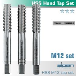 ALPEN Hand Tap Set In Pouch M12 Hss 1.75mm Pitch