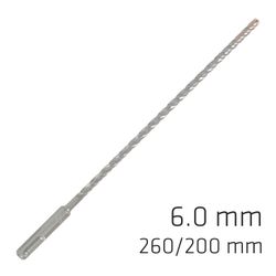ALPEN Force X 6.0 X 260/200 Sds-plus Rebar Drill Bit X4 Cutting Edges - Bulk