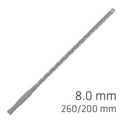 ALPEN Force X 8.0 X 260/200 Sds-plus Rebar Drill Bit X4 Cutting Edges - Bulk