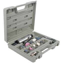 AIRCRAFT Air Die Grinder 6mm 14 Piece Kit Blow Mould Case