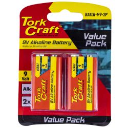 TORK CRAFT Battery 9v Alkaline X2 Per Card