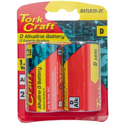TORK CRAFT Battery D 1.5v 2 Pack Carded Alkaline