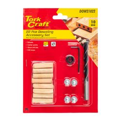 TORK CRAFT Doweling Accessory Kit 10mm - 22 Piece (birch Wood)