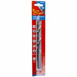 TORK CRAFT Drill Hss 16.0mm 135deg 1/card Reduced Shank Industrial Bit