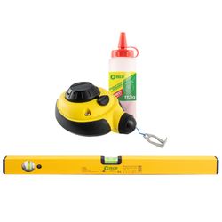 D-TECH Spirit Level 600mm & 30m Chalk Line H/duty Dtsl0060b/dtcl030