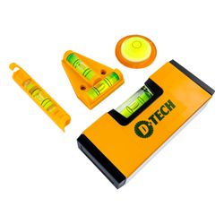 D-TECH Level Kit 4pc Line/round/t-type/mini Level With Storage Case