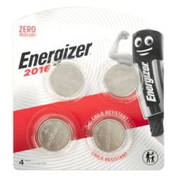 ENERGIZER Cr2016 Bp4 3v Lithium Coin Battery 4 Pack