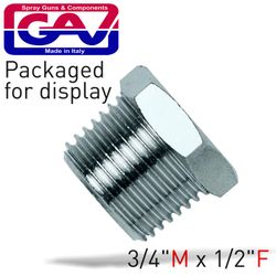 GAV Taper Reducer Bush 3/4 X1/2 Mf Packaged