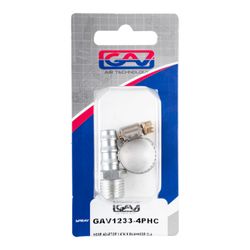 GAV Hose Adaptor 1/4'm X 8mm+hose Cla