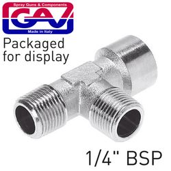 GAV T Connector 1/4'mmf Packaged