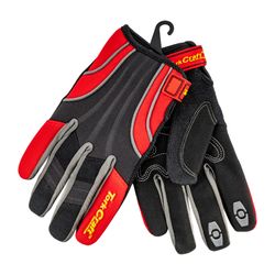 TORK CRAFT Mechanics Glove 2x Large Synthetic Leather Reinforced Palm Spandex Red