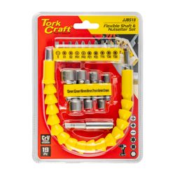 TORK CRAFT 18 Piece Flex. Shaft & Nutsetter Set