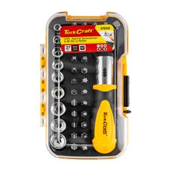 TORK CRAFT Screwdriver Ratchet Bit Set 37pc