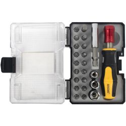 TORK CRAFT S/driver Insert & Socket Bit Set 23pc With Bit Holder