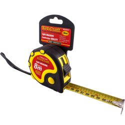 TORK CRAFT Measuring Tape Multi Lock 8m X 25mm Rubber Casing Matt Finish