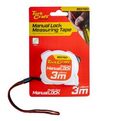 TORK CRAFT Measuring Tape Manual Lock 3m X 16mm Plastic Casing