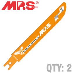 Sabre Saw Metal&s/s 150mm Multicutter U-shank 14&18tpi 2/pk