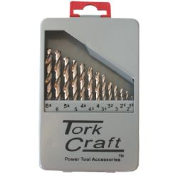 TORK CRAFT Drill Bit Set 13pce Hss Ground Bright Finish