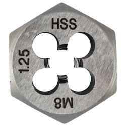 TORK CRAFT Die Hss Hex 8x1.25mm 1'1/case