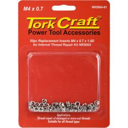 TORK CRAFT Thread Repair Kit M4 X 0.7 X1.0d Repl. Inserts For Nr5004