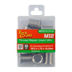 TORK CRAFT Repl. Insert 10pc M12 X 1.5 X 9.2mm S/steel For Nr701215