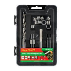 TORK CRAFT Thread Repair Kit 14pc M12 X 1.5 X 9.2mm Flange Insert