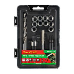 TORK CRAFT Thread Repair Kit 14pc M12 X 1.75 X 16.2mm Flange Insert