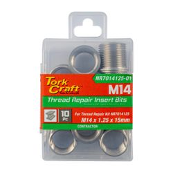 TORK CRAFT Repl. Insert 10pc M12 X 1.75 X 16.2mm S/steel For Nr7014125