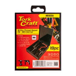 TORK CRAFT Thread Repair Kit M6 X 1.0mm Internal (metal Box)
