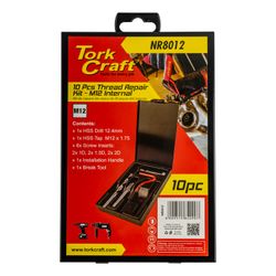 TORK CRAFT Thread Repair Kit M12 X 1.75mm Internal (metal Box)