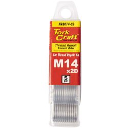 TORK CRAFT Thread Repair Kit M14 X 2d Replacement Inserts 5pce