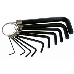 TORK CRAFT 10pc Hex Allen Key Set On Key Ring Sizes- 1.5,2,2.5,3,4,5,5.5,6,8,10mm