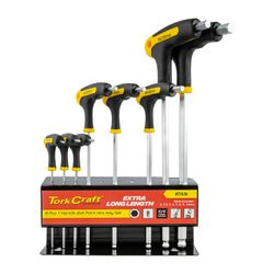 TORK CRAFT Ball Point T Handle 8pc Hex Allen Key Set