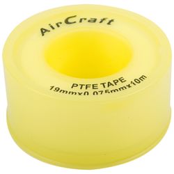 AIRCRAFT Ptfe Tape 19mmx0.075mmx10m Roll Bulk