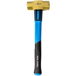 Tork Craft Brass Hammer 4lb Sledge Fibre Glass Handle