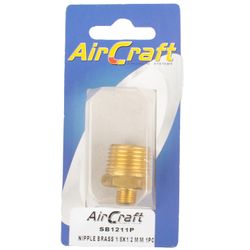 AIRCRAFT Nipple Brass 1/8x1/2 M/m 1pc Pack