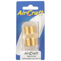 AIRCRAFT Nipple Brass 3/4x3/4 M/m 1pc Pack